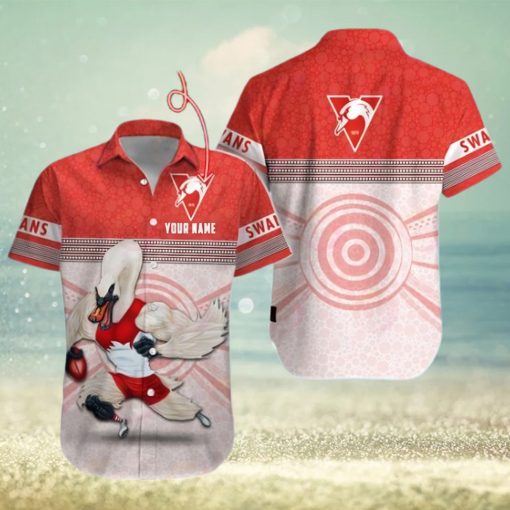 AFL Sydney Swans Custom Name Hawaiian Shirt