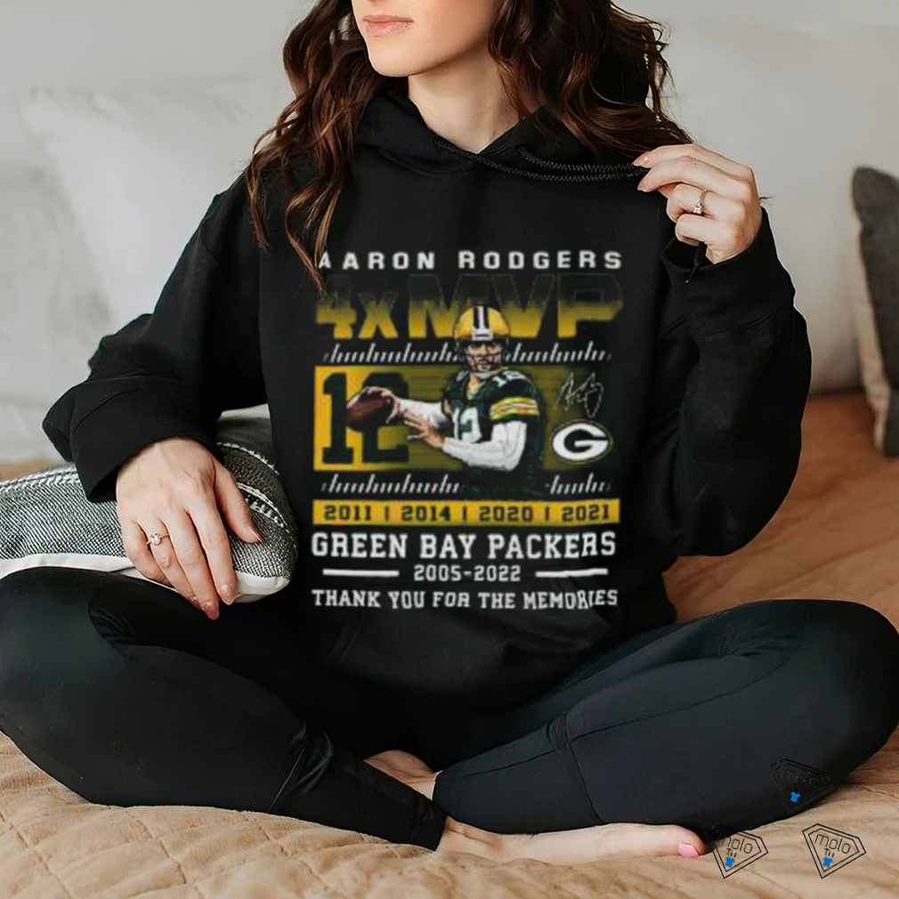 Aaron Rodgers 4xMVP Green Bay Packers 2005 – 2022 Thank You For The Memories T Shirt Aaron Rodgers 4xMVP Green Bay Packers 2005 – 2022 Thank You For The Memories T Shirt