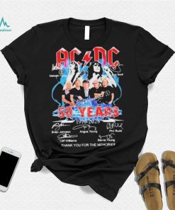 Ac Dc Malcolm Young Bon Scott Signature Thank You For The Memories Shirt