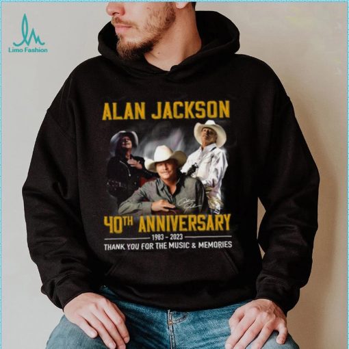 Alan Jackson 40th Anniversary 1983 – 2023 Thank You For The Music & Memories T Shirt