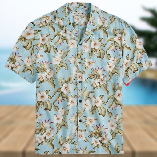 Aloha Hibiscus Sky Blue Beach Summer Awesome Hawaiian Shirt