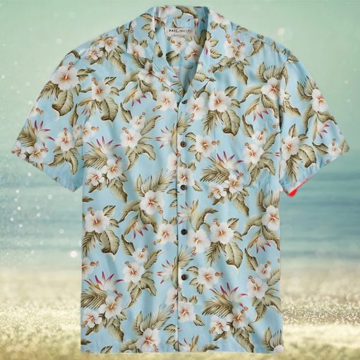 Aloha Hibiscus Sky Blue Beach Summer Awesome Hawaiian Shirt