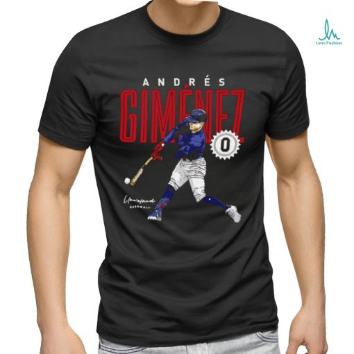 Andres Gimenez Cleveland baseball signature 2023 shirt