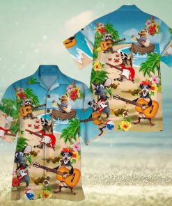 Animals Guitar Hawaiian Shirt Funny Play Music Beach Party Tropical