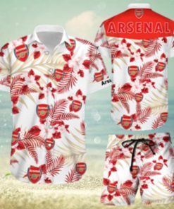 Arsenal Hawaiian Shorts and Shirt Summer Beach Shirt Full Over Print