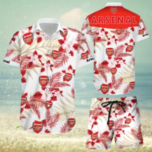 Arsenal Hawaiian Shorts and Shirt Summer Beach Shirt Full Over Print