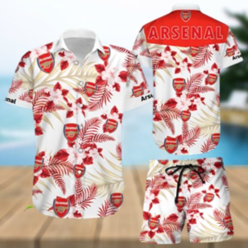 Arsenal Hawaiian Shorts and Shirt Summer Beach Shirt Full Over Print