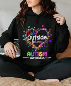 Autism awareness color outside the lines shirt