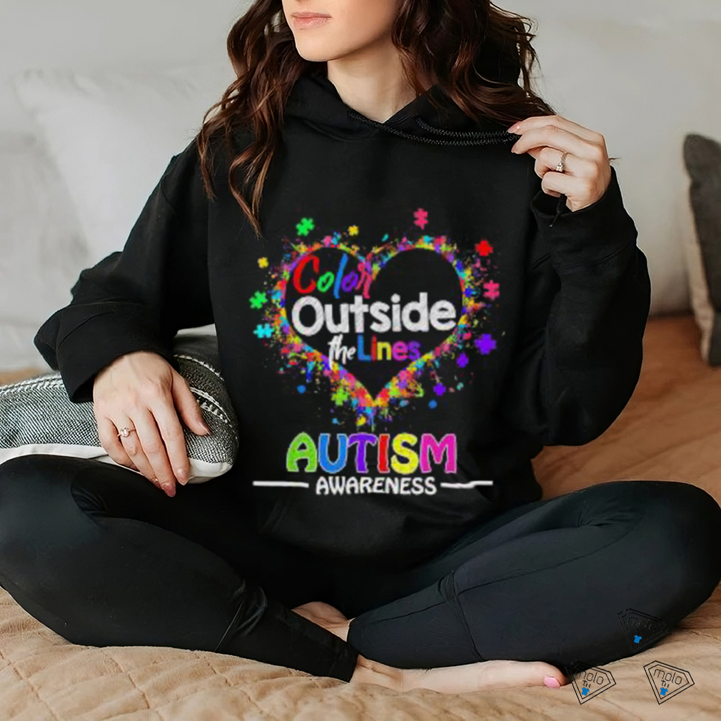 Autism awareness color outside the lines shirt
