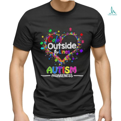 Autism awareness color outside the lines shirt