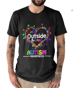 Autism awareness color outside the lines shirt