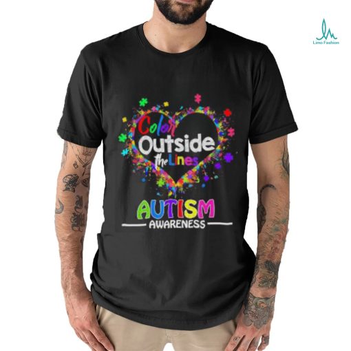 Autism awareness color outside the lines shirt