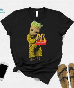 Baby groot hug mcdonalds logo 2023 t shirt
