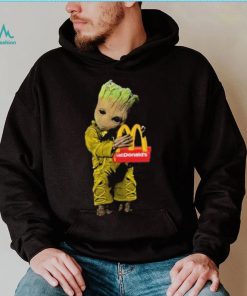 Baby groot hug mcdonalds logo 2023 t shirt