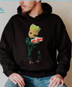 Baby groot hug pizza papajohn logo 2023 t shirt