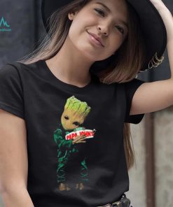 Baby groot hug pizza papajohn logo 2023 t shirt