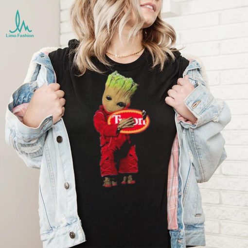 Baby groot hug tyson logo 2023 T shirt