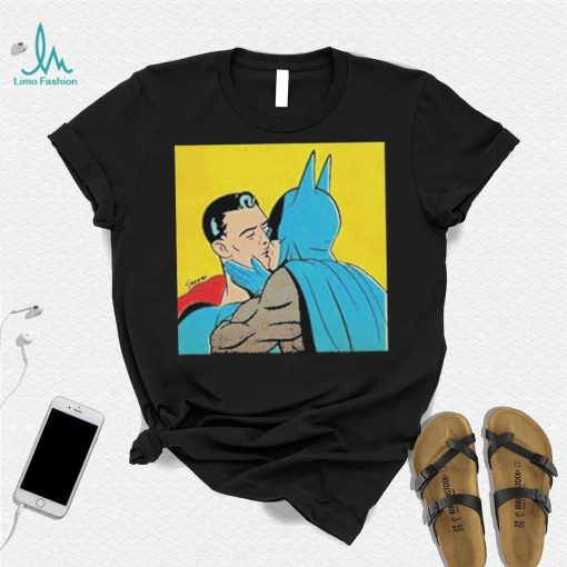 Batman And Superman Kissing T Shirt