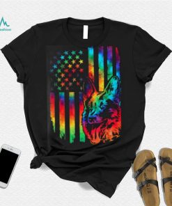 Best German Shepherd Dad Ever USA Flag Tie Dye 4th Of July T Shirt