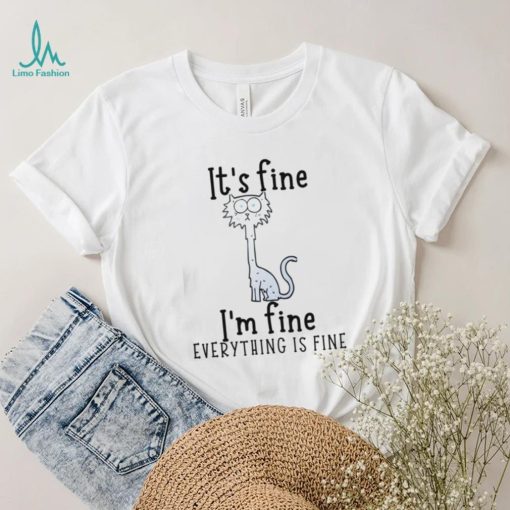 Black Cat It’s Fine I’m Fine Everything Is Fine T shirt, Trending Shirt