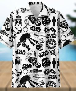 Black Pattern Star Wars Space Ship Battle Trending Hawaiian Shirt