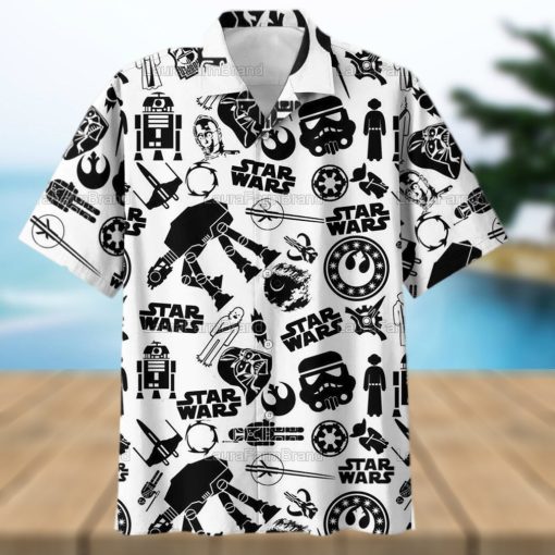 Black Pattern Star Wars Space Ship Battle Trending Hawaiian Shirt