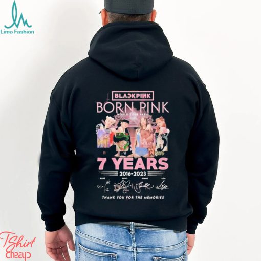 Black pink born pink world tour paris 7 years 2016 2023 thank you for the memories shirt