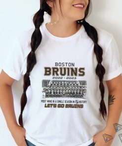 Boston Bruins 2022 – 2023 Most win in a single season in NHL History Let’s go Bruins shirt