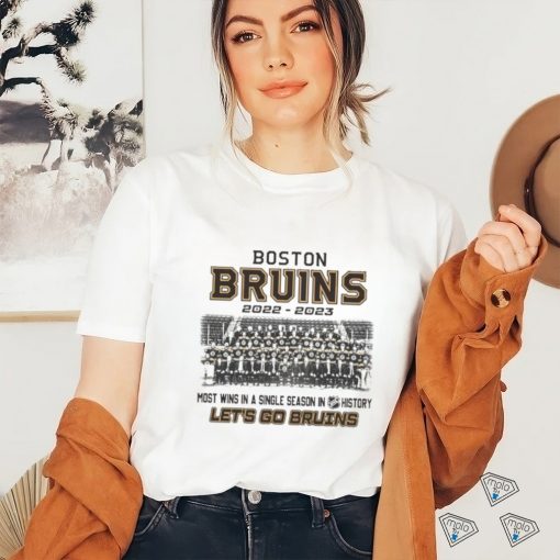 Boston Bruins 2022 – 2023 Most win in a single season in NHL History Let’s go Bruins shirt