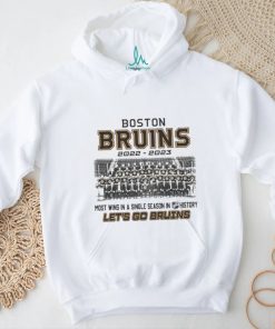 Boston Bruins 2022 – 2023 Most win in a single season in NHL History Let’s go Bruins shirt