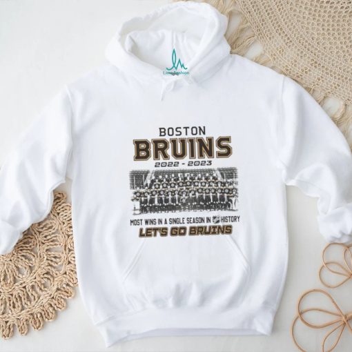 Boston Bruins 2022 – 2023 Most win in a single season in NHL History Let’s go Bruins shirt