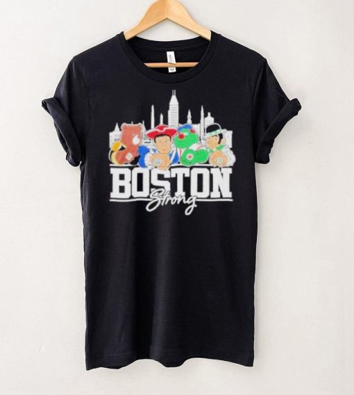 Boston Bruins New England Patriots Boston Red Sox and Boston Celtics Boston Strong Skylines sport shirt