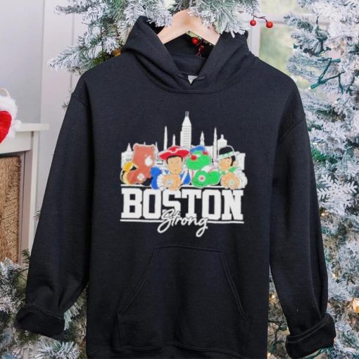 Boston Bruins New England Patriots Boston Red Sox and Boston Celtics Boston Strong Skylines sport shirt