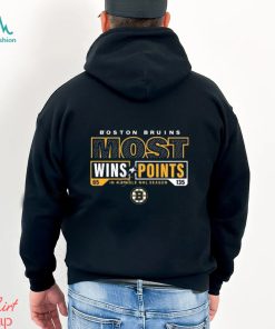 Boston Bruins most ever nhl wins and points t shirt