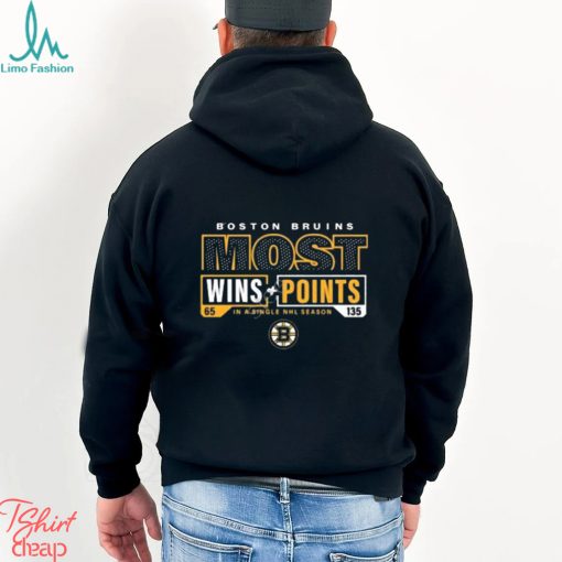 Boston Bruins most ever nhl wins and points t shirt