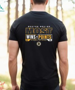 Boston Bruins most ever nhl wins and points t shirt