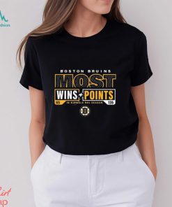 Boston Bruins most ever nhl wins and points t shirt