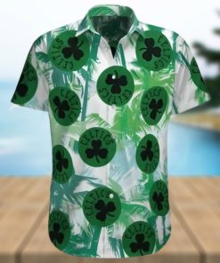 Boston Celtics Beach Coconut Tree Pattern Hawaiian Shirt
