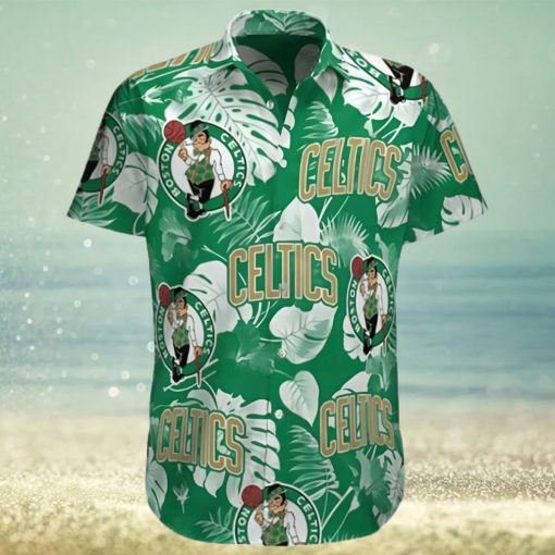 Boston Celtics Logo Tropical Hawaiian Shirt