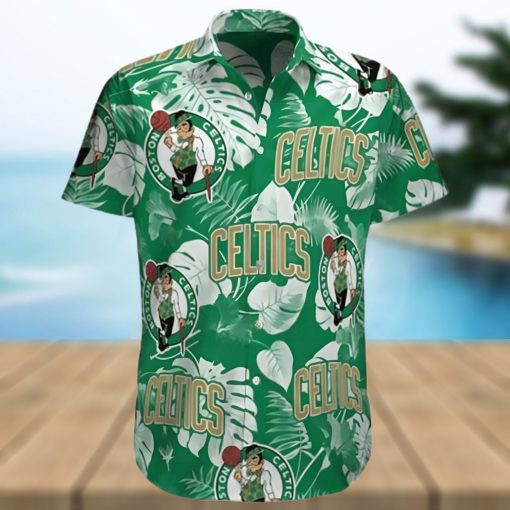 Boston Celtics Logo Tropical Hawaiian Shirt