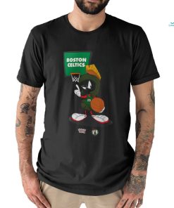 Boston Celtics Looney Tunes Marvin the Martian Graphic T Shirt Mens