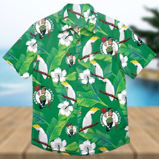 Boston Celtics NBA Mens Floral Hawaiian Shirt