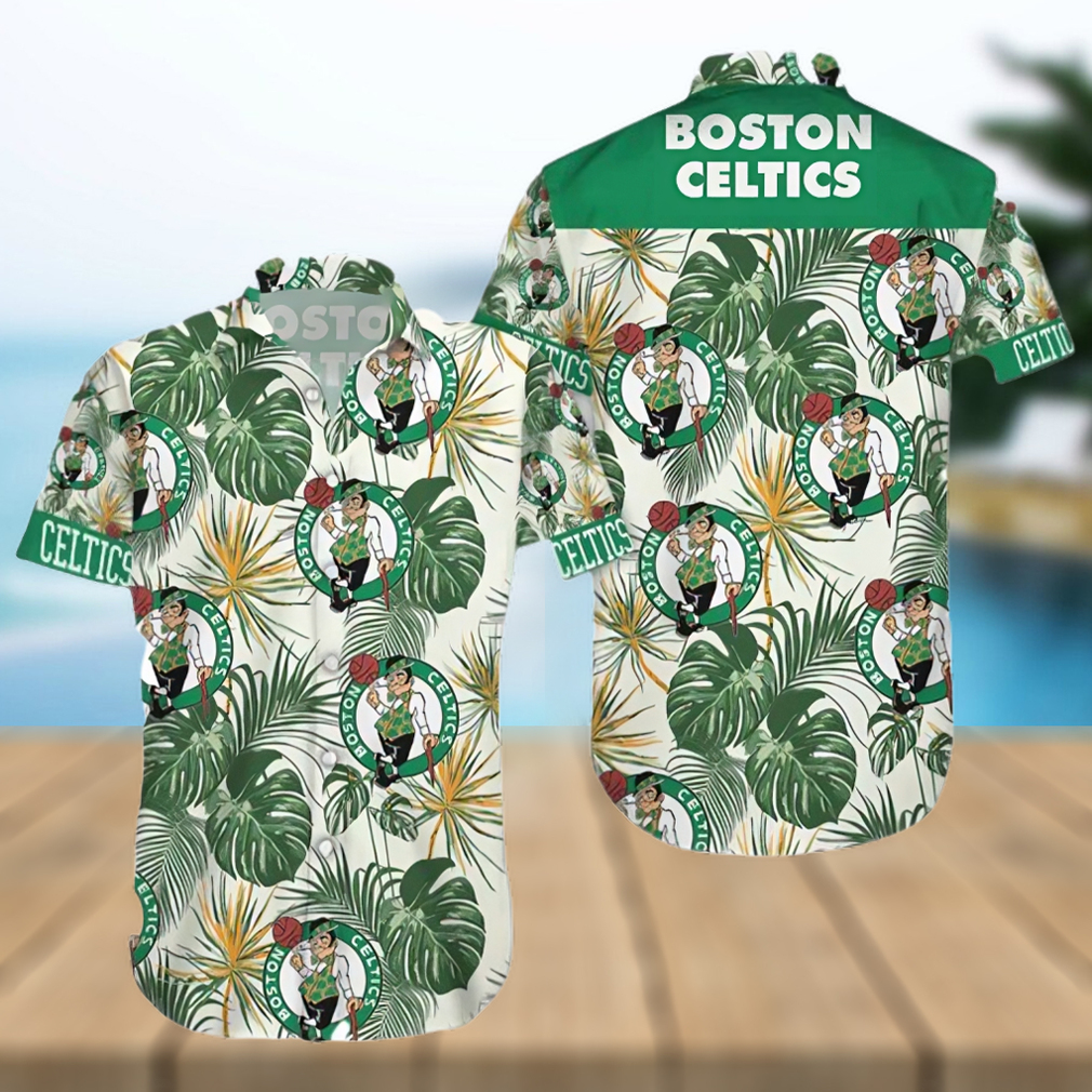 Boston Celtics NBA Mens Floral Hawaiian Shirt - Limotees