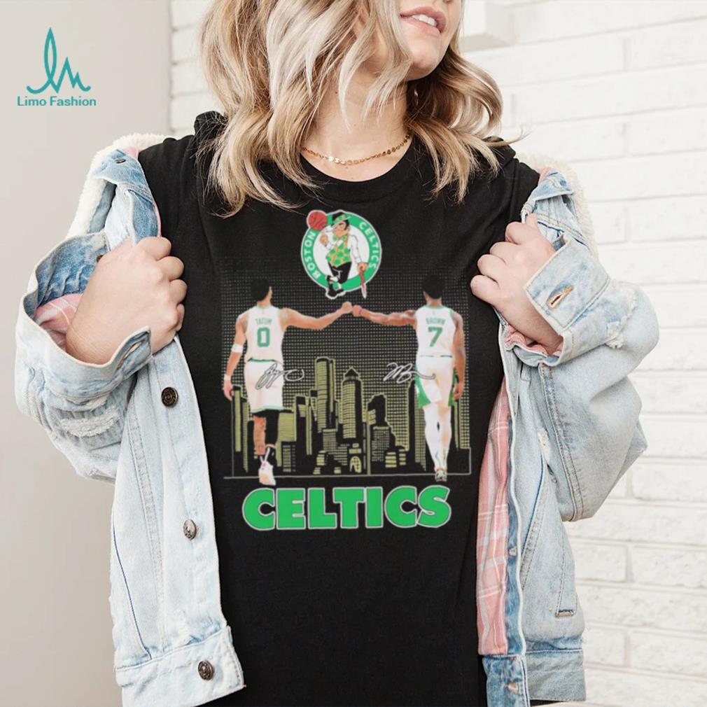 Boston celtics player tatum and brown city logo T shirt Boston celtics player tatum and brown city logo T shirt