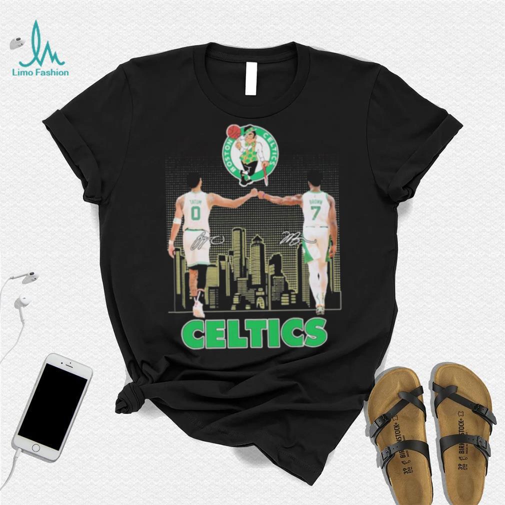 Boston celtics player tatum and brown city logo T shirt Boston celtics player tatum and brown city logo T shirt