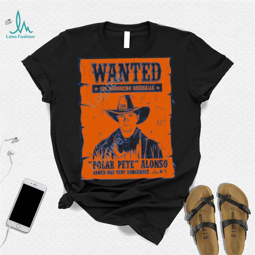 Pete Alonso: Wanted Poster Shirt - MLBPA - Athlete Logos + BreakingT