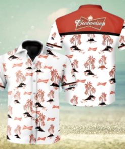 Budweiser Beer Hawaiian Shirt Island Pattern Gift For Beach Trip