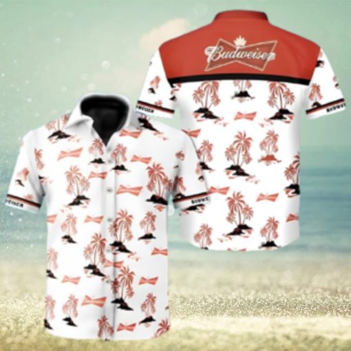 Budweiser Beer Hawaiian Shirt Island Pattern Gift For Beach Trip