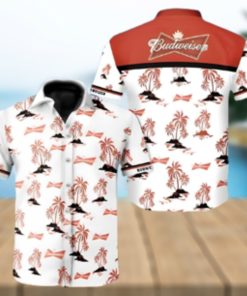 Budweiser Beer Hawaiian Shirt Island Pattern Gift For Beach Trip