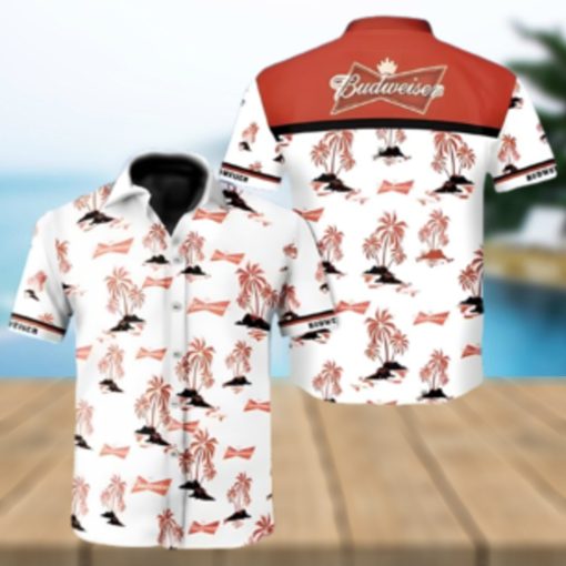 Budweiser Beer Hawaiian Shirt Island Pattern Gift For Beach Trip